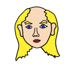 Blonde people sticker #2138598