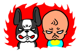 frenchbulldog and baby. sticker #2142349