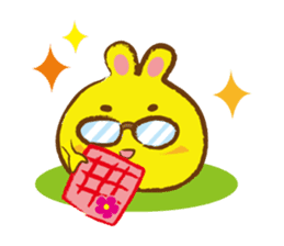 A bespectacled rabbit sticker #2143056