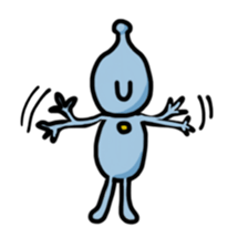 The alien enjoying himself sticker #2143384