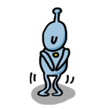 The alien enjoying himself sticker #2143386