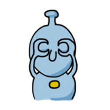 The alien enjoying himself sticker #2143395