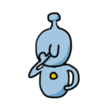 The alien enjoying himself sticker #2143396