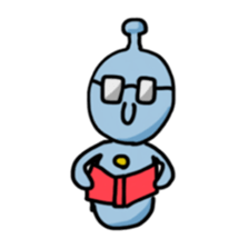 The alien enjoying himself sticker #2143397