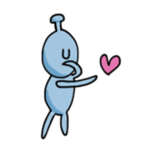 The alien enjoying himself sticker #2143401