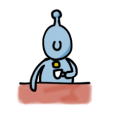 The alien enjoying himself sticker #2143402