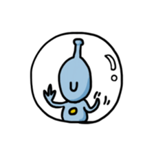 The alien enjoying himself sticker #2143405