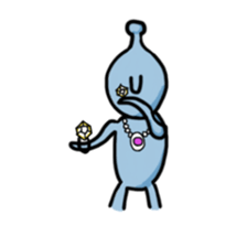 The alien enjoying himself sticker #2143407