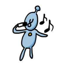 The alien enjoying himself sticker #2143408