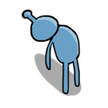 The alien enjoying himself sticker #2143410