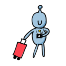 The alien enjoying himself sticker #2143412