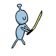 The alien enjoying himself sticker #2143415