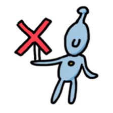 The alien enjoying himself sticker #2143416