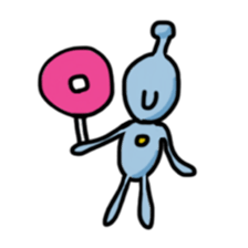 The alien enjoying himself sticker #2143417