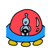 The alien enjoying himself sticker #2143422