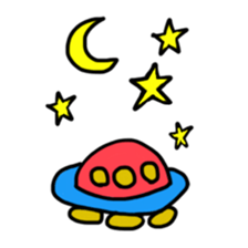 The alien enjoying himself sticker #2143423