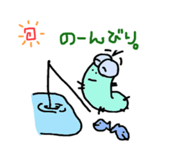 of the hairy caterpillar kemutin sticker #2143576