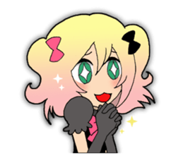 Mischievous cute girls sticker #2144787