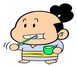 child samurai zen sticker #2146946