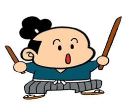 child samurai zen sticker #2146948