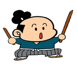 child samurai zen sticker #2146948