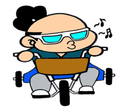 child samurai zen sticker #2146953