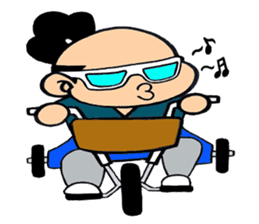 child samurai zen sticker #2146953