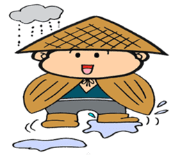 child samurai zen sticker #2146969