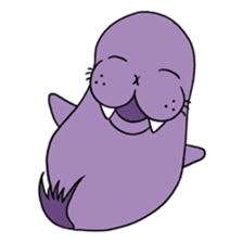 Purple Walrus sticker #2147840