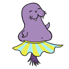 Purple Walrus sticker #2147861