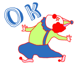 Clown old man sticker #2148308