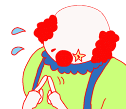 Clown old man sticker #2148311