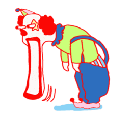 Clown old man sticker #2148315