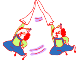 Clown old man sticker #2148319