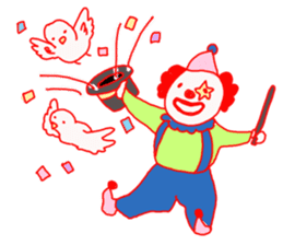 Clown old man sticker #2148330