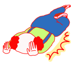 Clown old man sticker #2148331