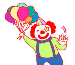 Clown old man sticker #2148337