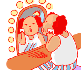 Clown old man sticker #2148342