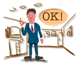 a business man life sticker #2148866