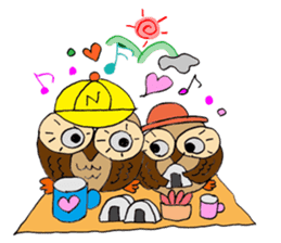 THE OWL TURNED INTO A WISE MAN sticker #2150111