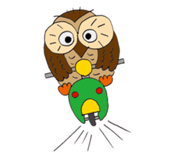 THE OWL TURNED INTO A WISE MAN sticker #2150116