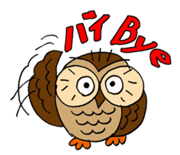 THE OWL TURNED INTO A WISE MAN sticker #2150127