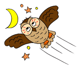 THE OWL TURNED INTO A WISE MAN sticker #2150137