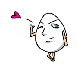 Good looking egg named Louis sticker #2151006