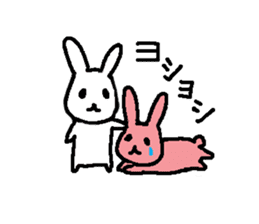 Cute rubbits in love sticker #2151962