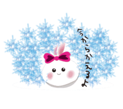 Snow rabbit ~To mom~ sticker #2155254
