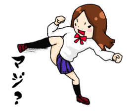 High school girl fight sticker #2155331