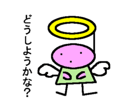 Is it an angel and the devil? sticker #2155392