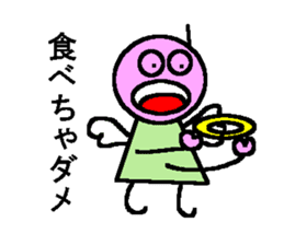 Is it an angel and the devil? sticker #2155395