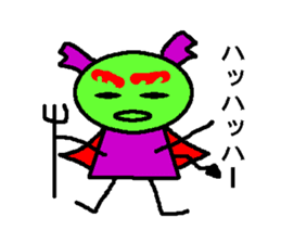 Is it an angel and the devil? sticker #2155416